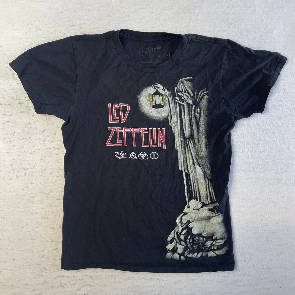 Led Zeppelin T-Shirt Mens Small Black The Hermit Graphic 2013 Rock Band Tee